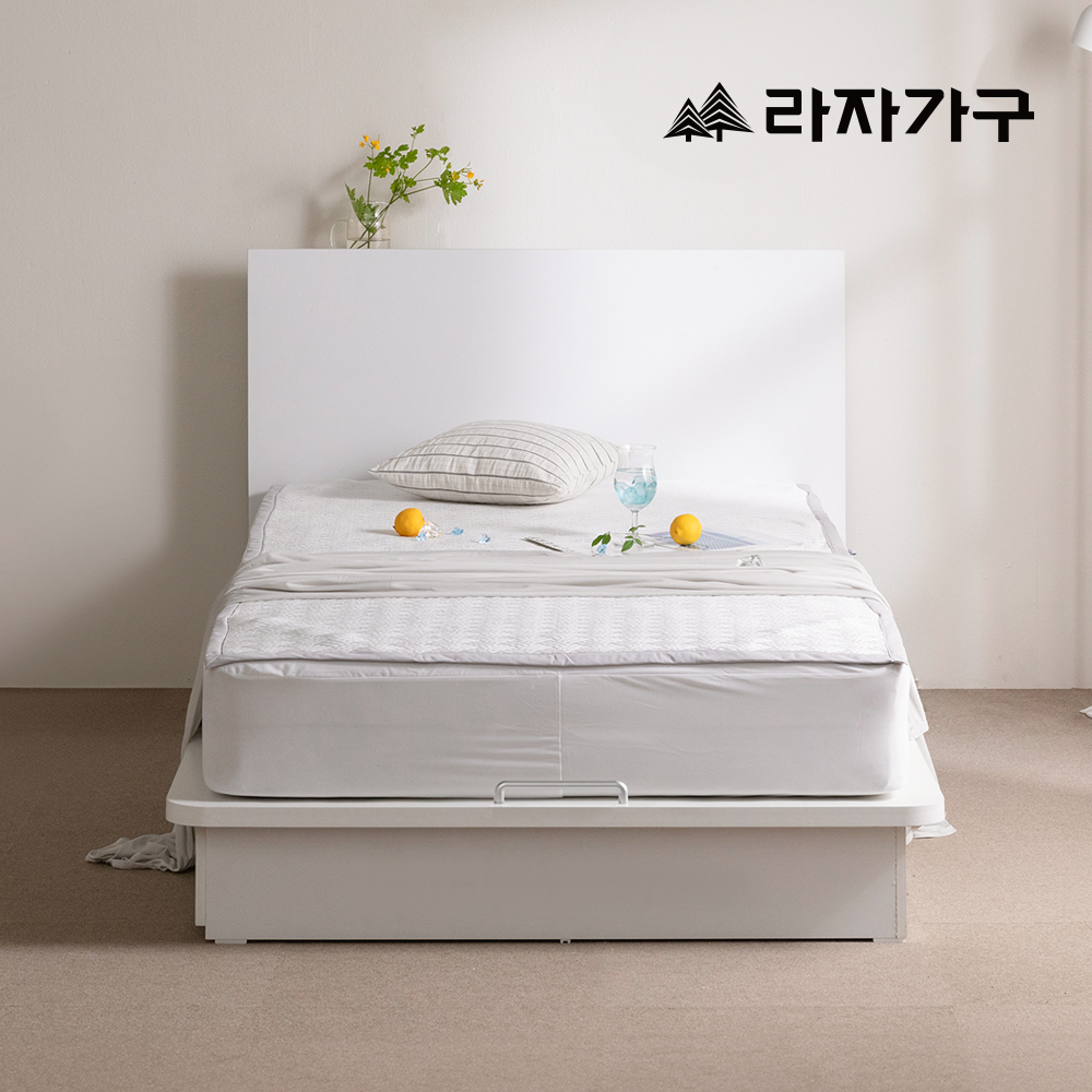 라자가구 레아 LED 평상형 수납 서랍 침대 슈퍼싱글 SS + 포켓스프링(미디엄하드) - 상품 이미지