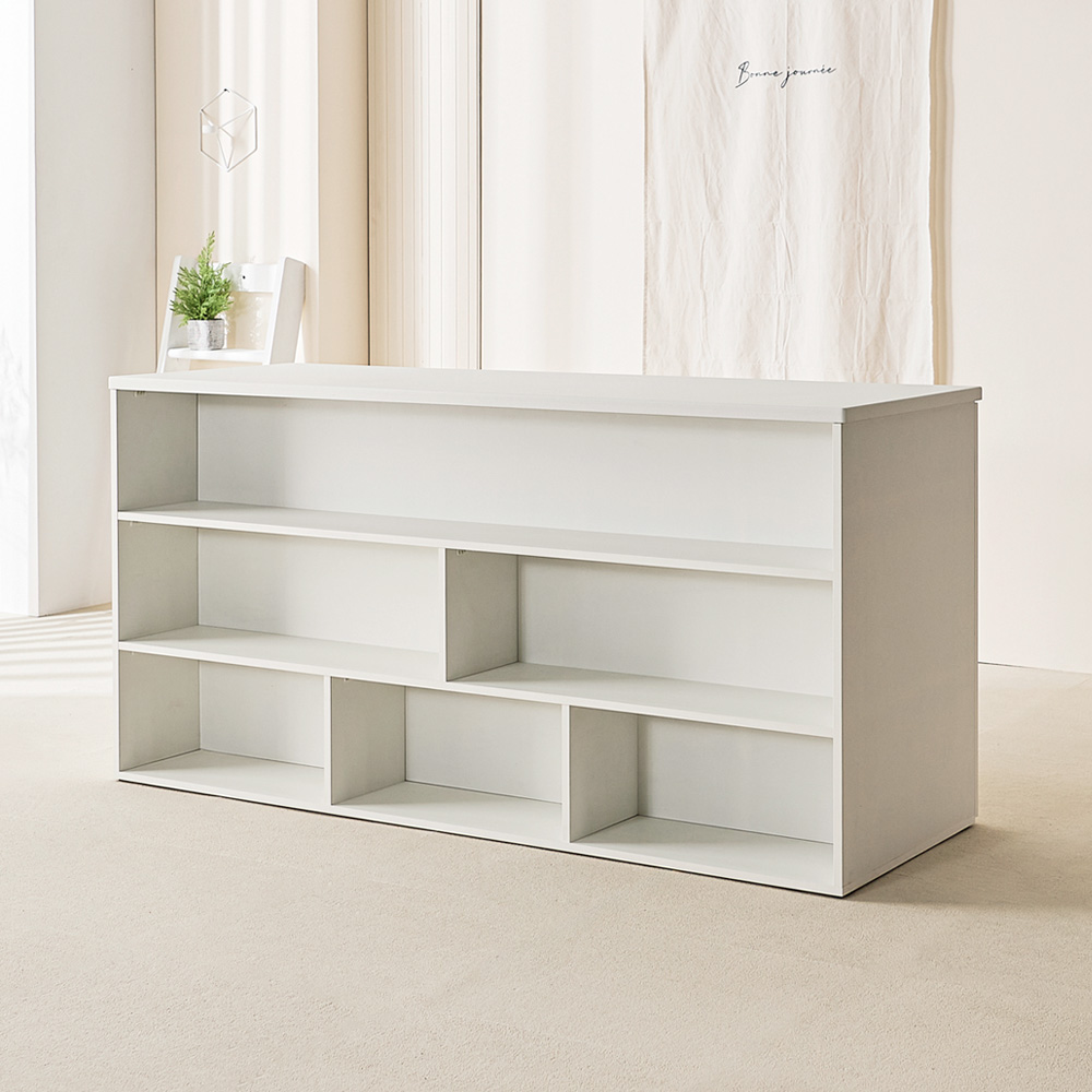 오비 아일랜드식탁 주방 보조 수납 테이블 양방향 홈바 1600mm, 화이트대리석