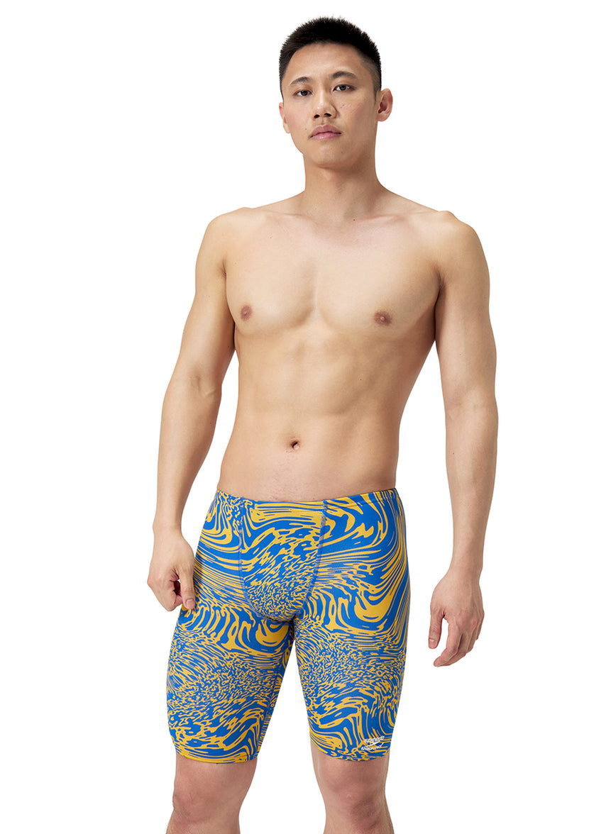 스피도 남성 하이드로캐즘 재머 5부 수영복 Team Royal Blue/Gold, 28 - 상품 이미지
