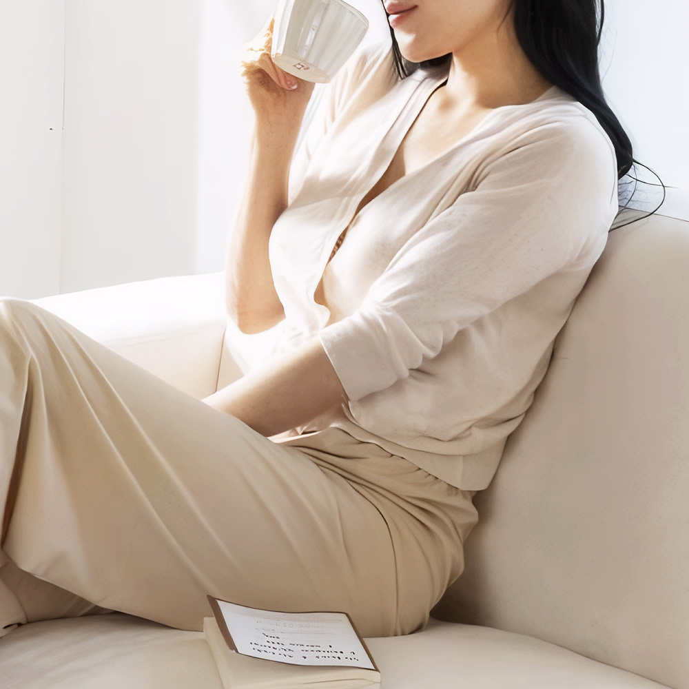 라자가구 시몬 아쿠아 원룸 미니 거실 카페 패브릭 소파 2인 스툴포함, 우형_베이지