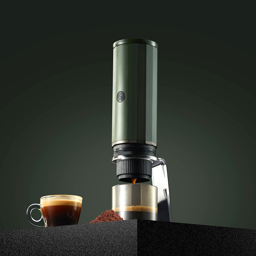 zeroHero 전동 에스프레소 머신 캡슐겸용 휴대용 커피메이커 추출기 그린