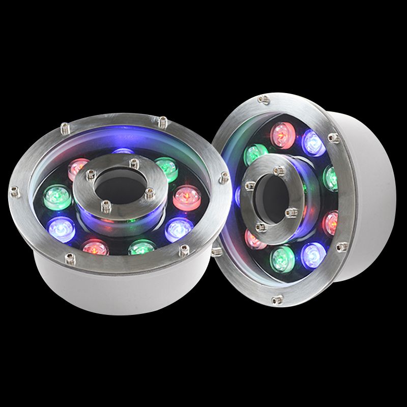 분수등 연못 LED 램프 용어 수중등 풀빌라 증색등 110mm 6W 30mm 백 6가지중 - 상품 이미지