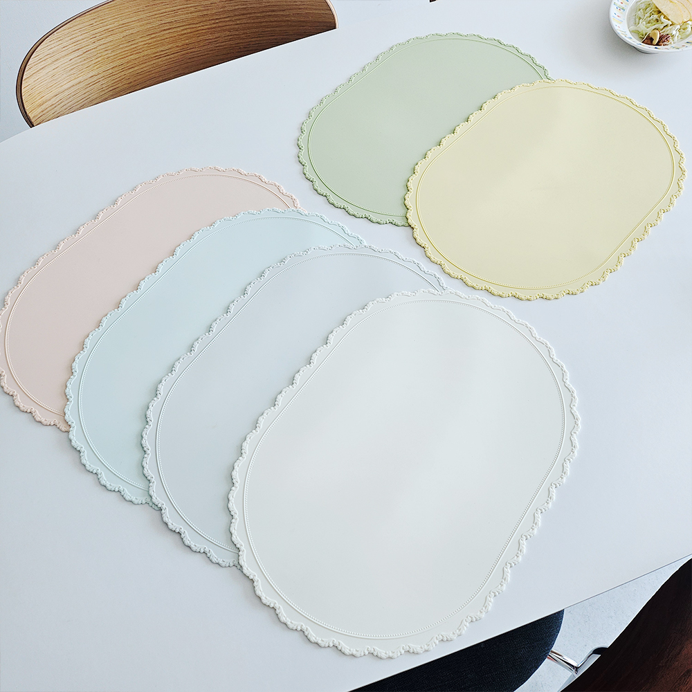 루오 식탁매트 레이스 실리콘 방수 테이블매트