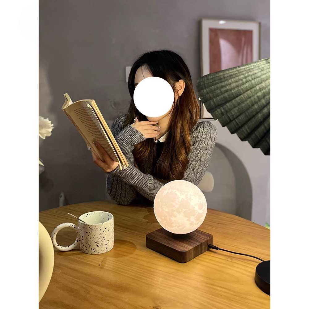 공중부양 달 무드등 자기부상 회전형 분위기 조명 단일상품 - 상세 이미지 4