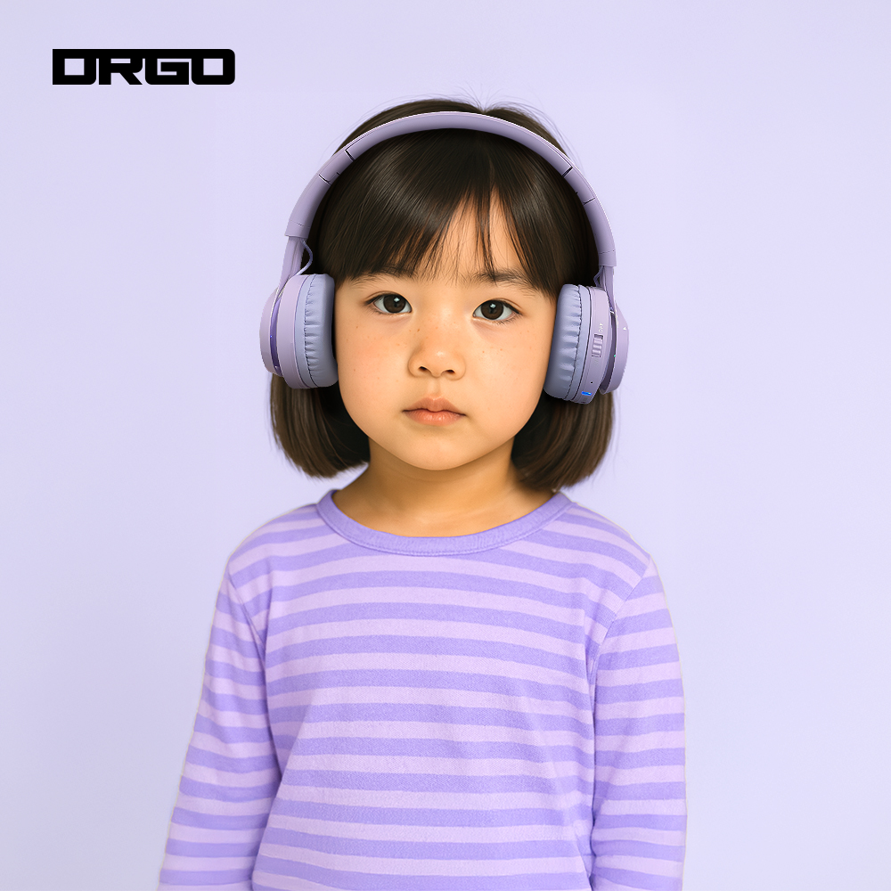디알고 어린이 청력보호 무선 블루투스 헤드폰 BH07C 퍼플