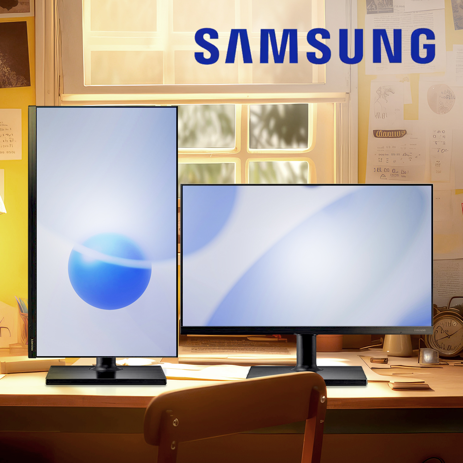 삼성 피벗 모니터 광시야각 사무용 컴퓨터 듀얼 PC 세로 회전 높낮이조절 60.4cm(24인치 피봇모니터), 블랙