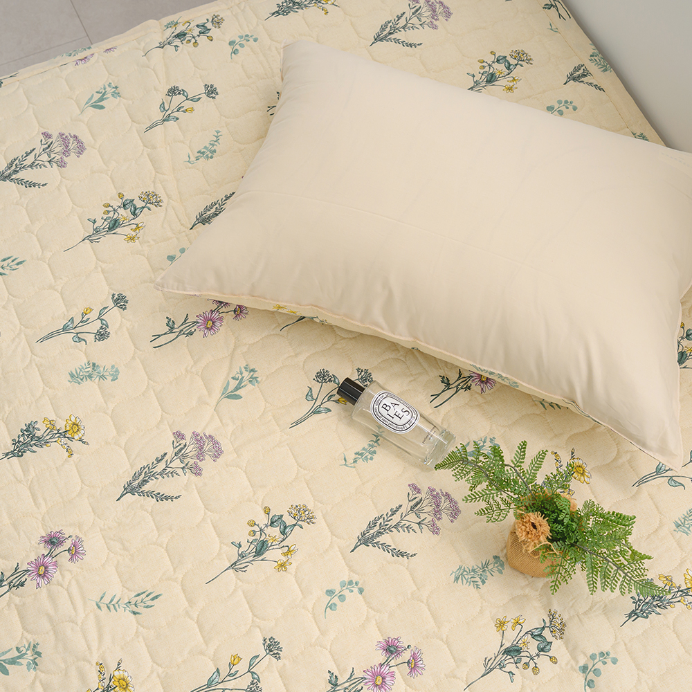 국산 거실 면 카페트 순면 바닥 패드 와일드 플라워 150x200