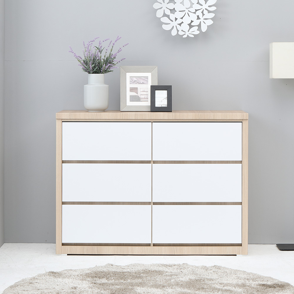 일린 옷 서랍장 드레스룸 광폭 와이드 수납장 1200x500x895mm, 3단, 네추럴