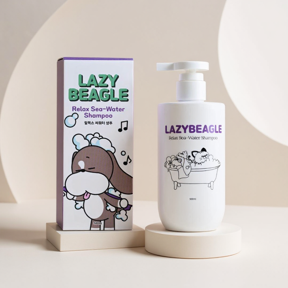 [레이지비글] 울릉도 해양심층수 강아지샴푸 저자극 약산성 피부진정 릴렉스 씨워터 300ml - 상품 이미지