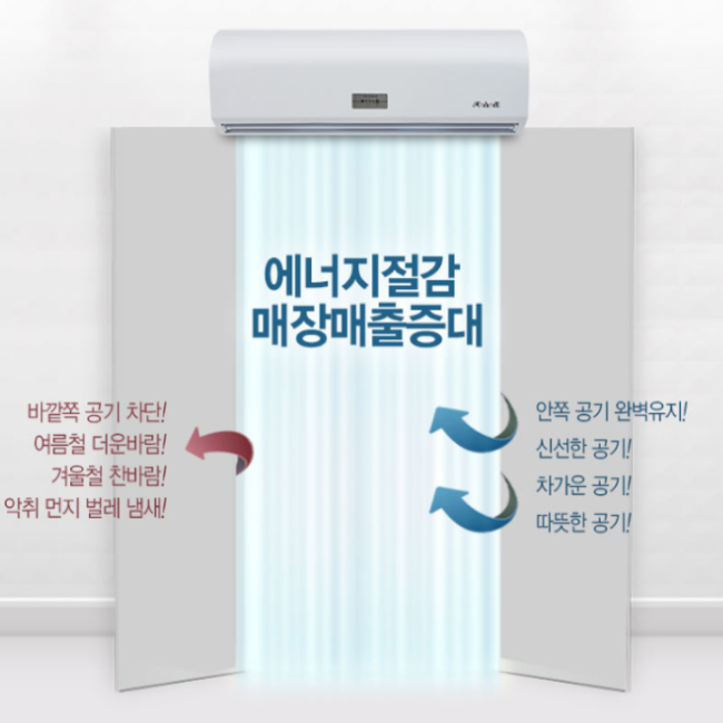신일 출입문에어커튼 편의점 카페 식당 먼지차단 저소음 업소용 - 상세 이미지 2