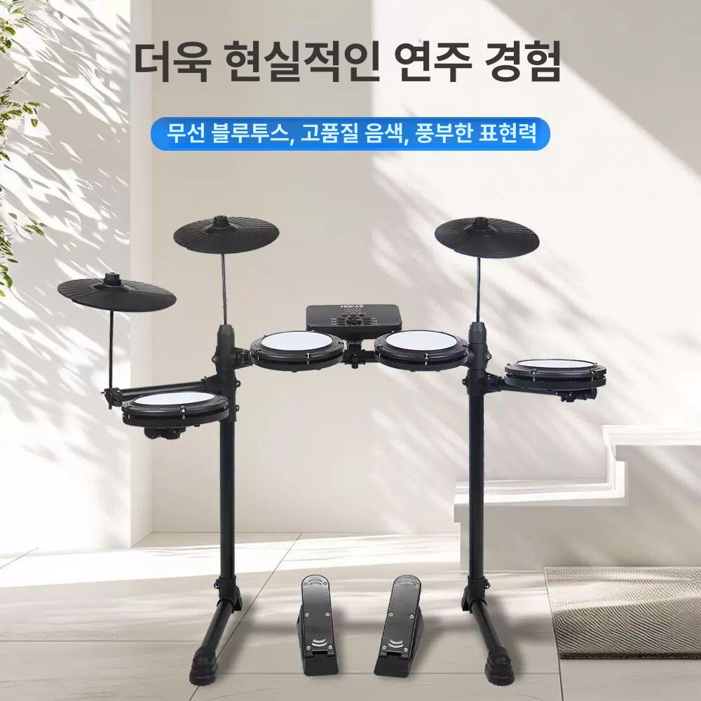 솔비에 전자드럼초보자용 가정용 입문용 드럼 연습용 초보자 추천 드럼 4, 심벌 3 - 상세 이미지 3
