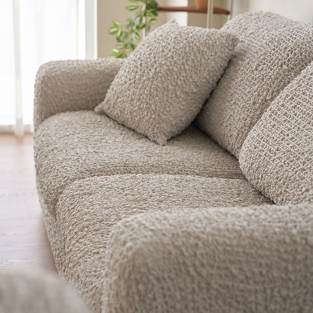 올핏 사이즈 고민NO 고탄력 만능 스판 분리형 쇼파커버 덮개 카우치 사계절 아이보리 일반 FREE