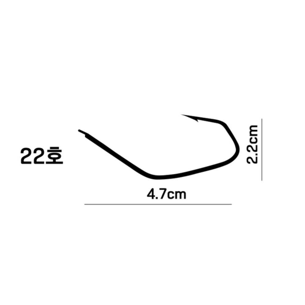 백경 신개념 생새우 외수질바늘 생미끼채비 새우머리고정 22호, 실버 - 상세 이미지 4