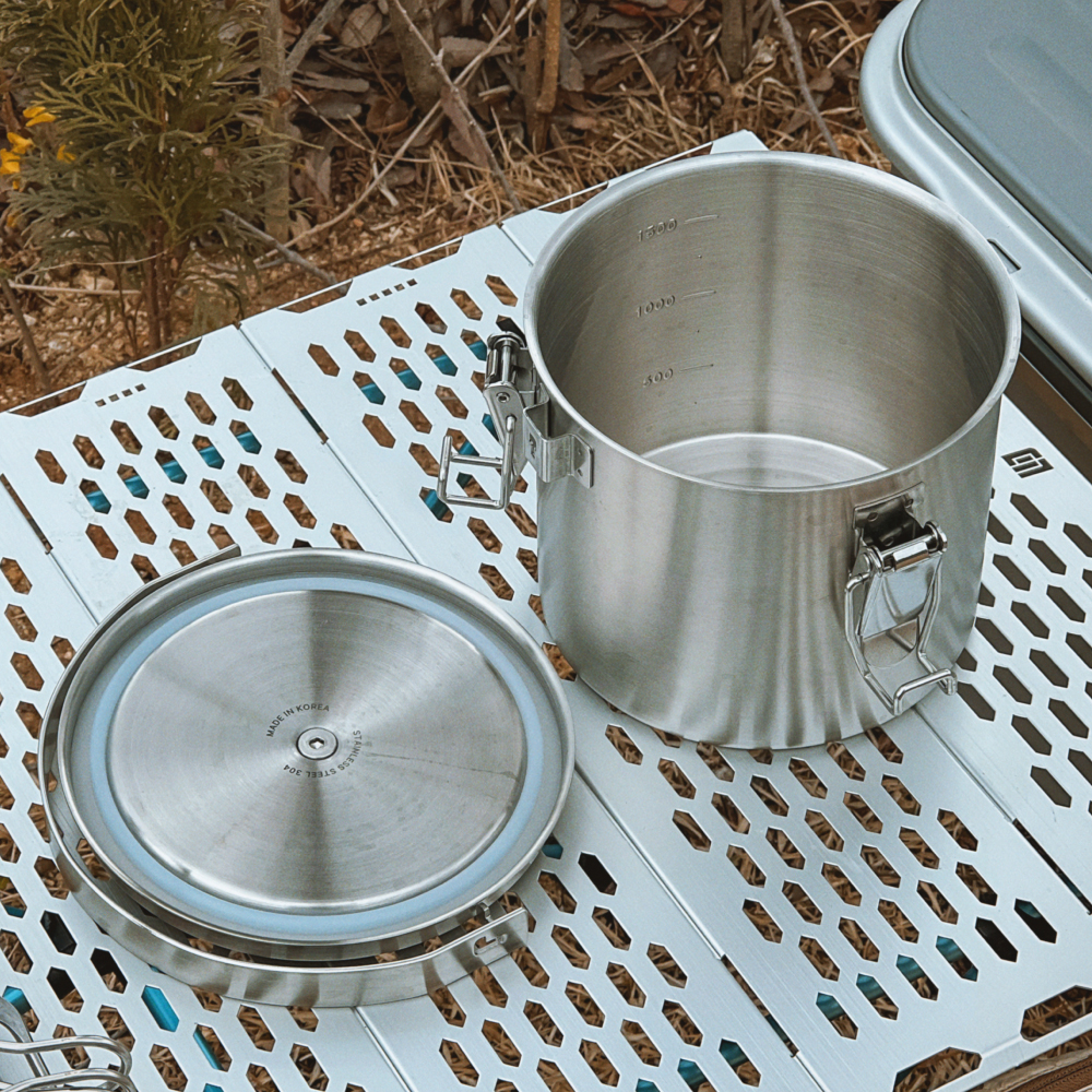 키녹스 푸드컨테이너 스텐 압력밀폐 용기 캠핑 반찬 통 국물 이유식 김치 보관 용기