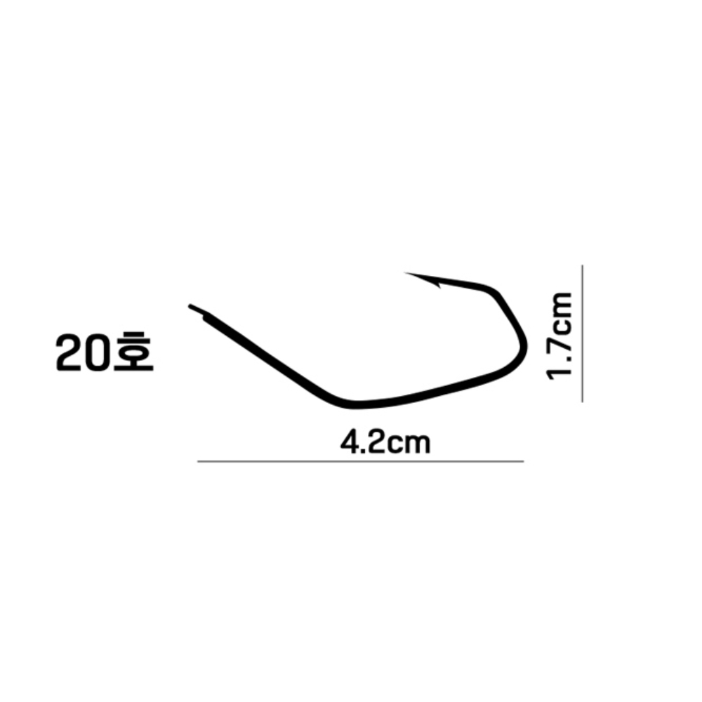 백경 신개념 생새우 외수질바늘 생미끼채비 새우머리고정 20호, 실버 - 상세 이미지 4