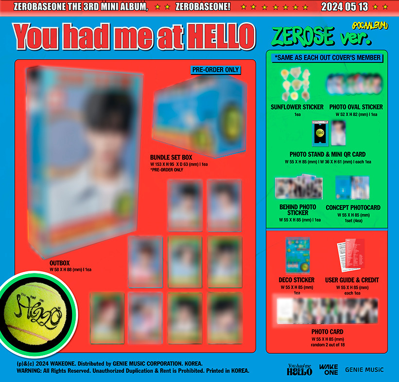 ZEROBASEONE Mini Album 3 — you had me hello (Zerose Version)