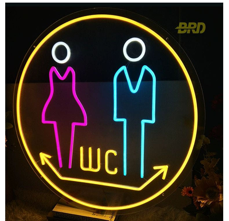 업소용 화장실 안내 네온사인 간판