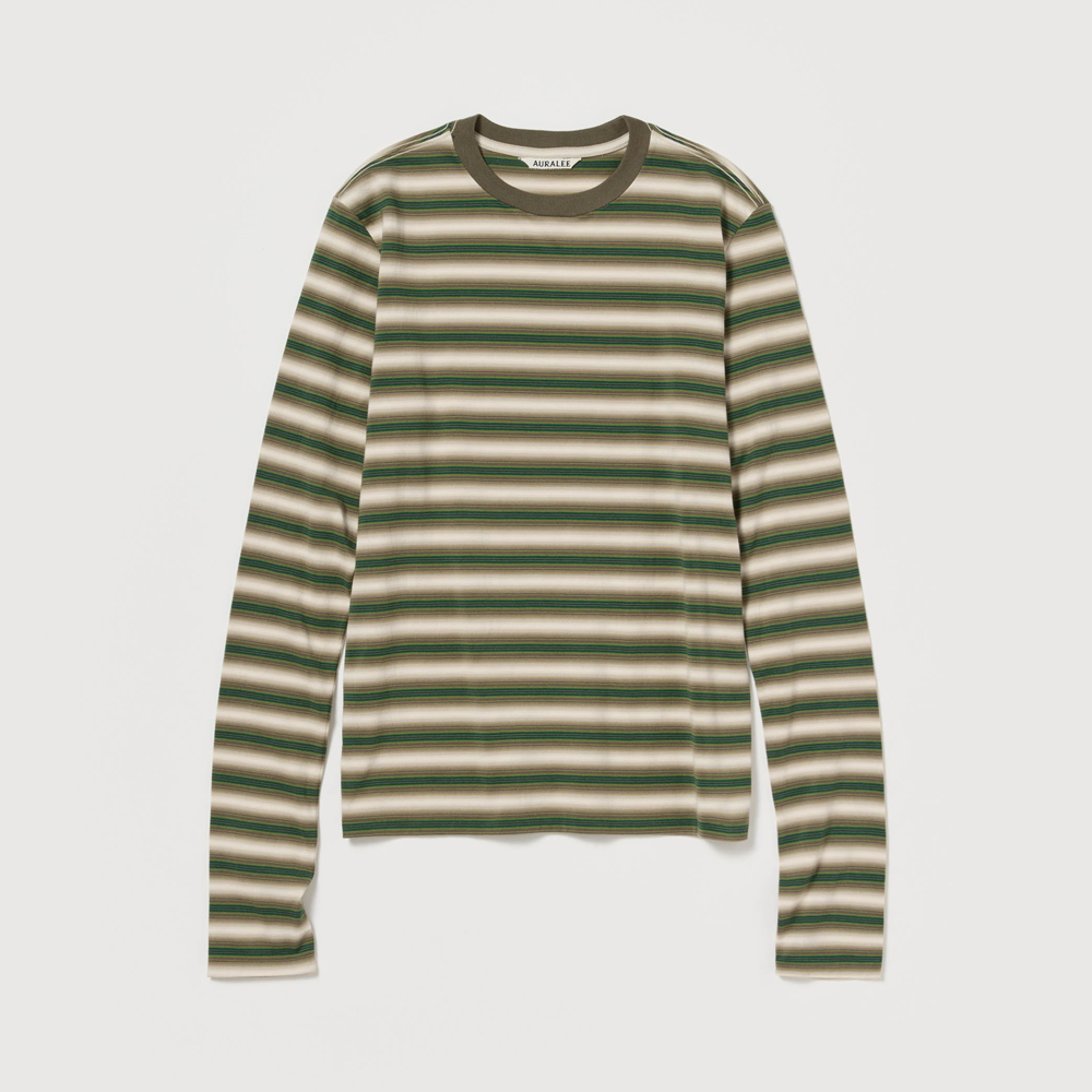 오라리 우먼즈 긴팔티 GRADIENT STRIPE JERSEY L/S TEE 25FW - 상세 이미지 4