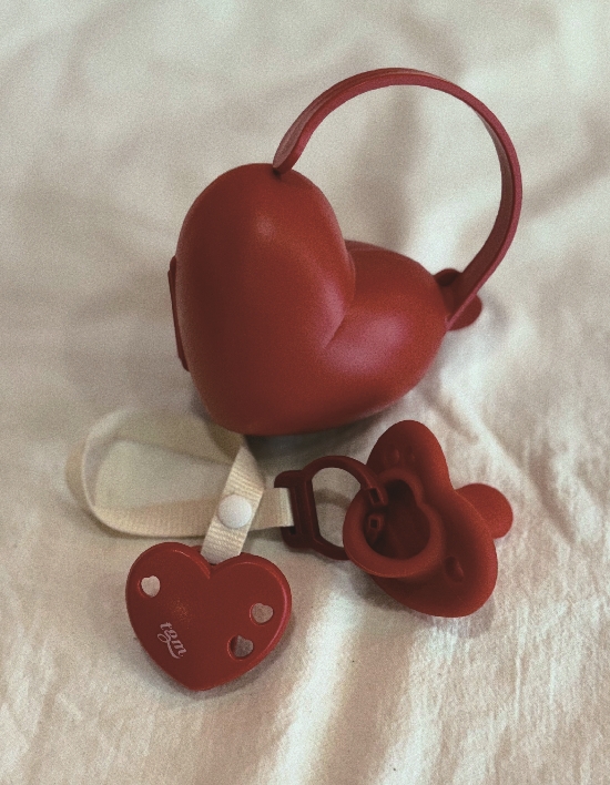 티지엠 하트 쪽쪽이 케이스 노리개 휴대용 노리개 위생 보관 고리형 외출용