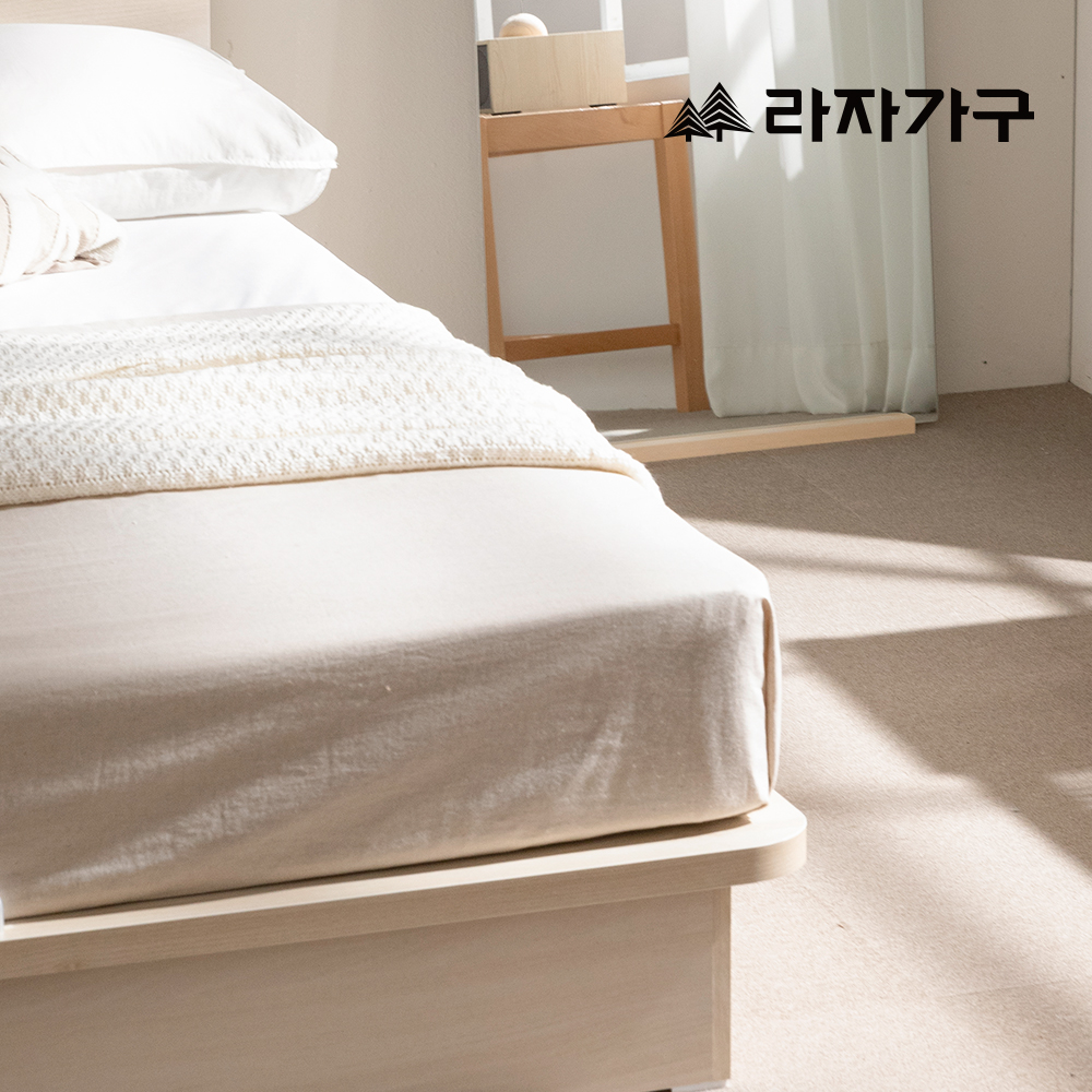 라자가구 레아 LED 평상형 수납 서랍 호텔 신혼 부부 침대 프레임 라지킹 LK USB포트