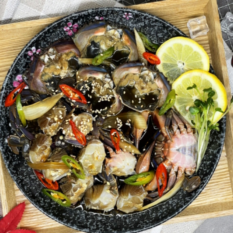 달큰 간장 돌게장 2.5kg 돌게 1kg(15미 내외), 간장 1.5kg[군산창고] - 상품 이미지