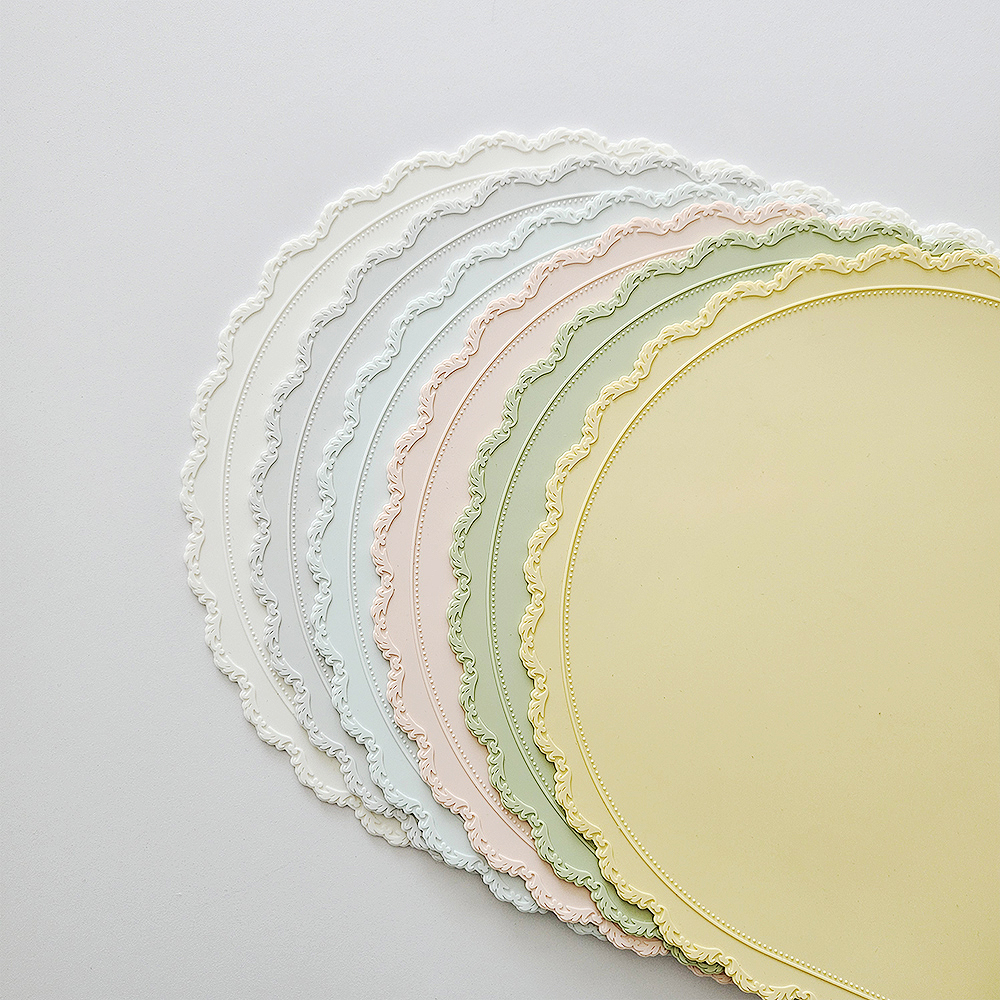 루오 식탁매트 레이스 실리콘 방수 테이블매트