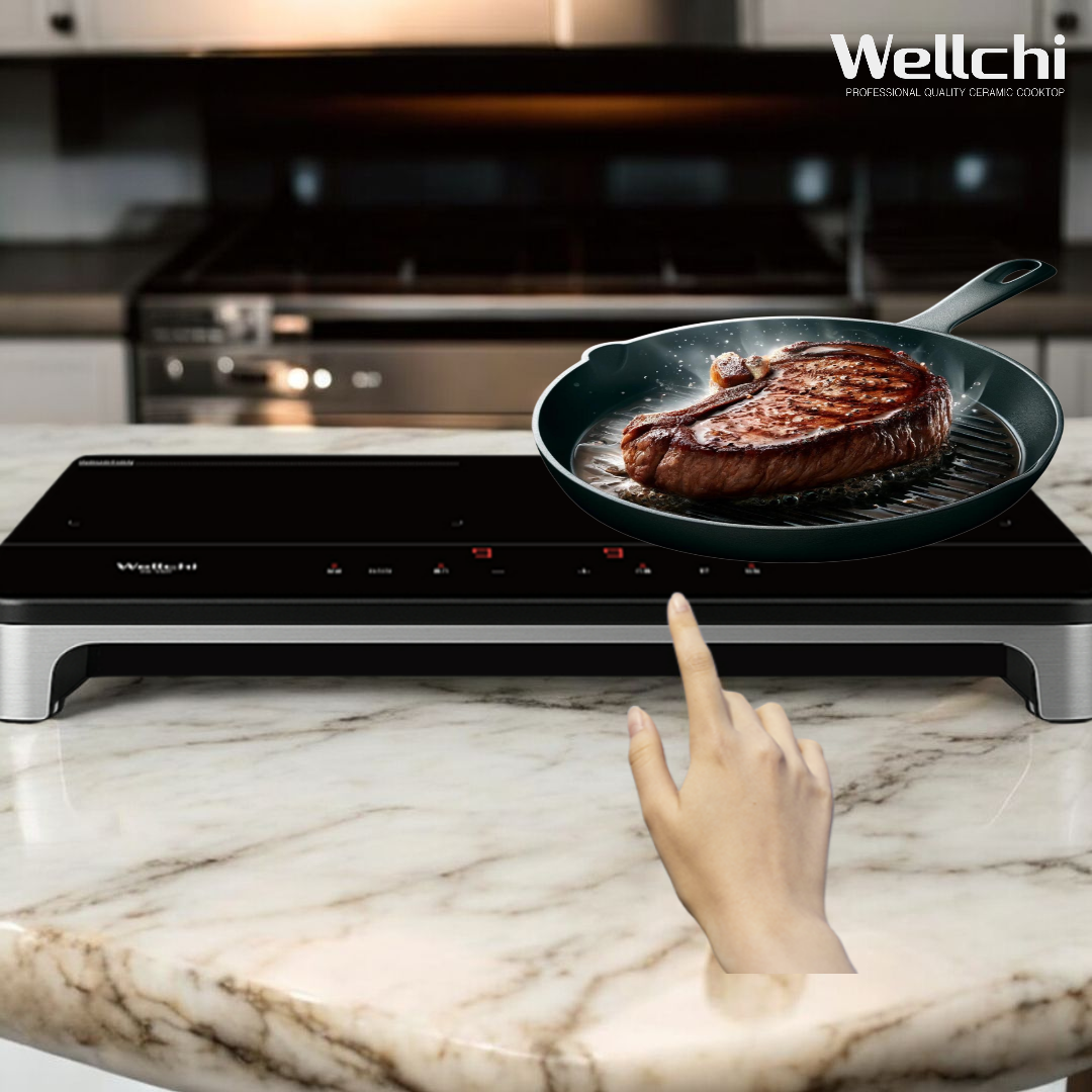 업소용인덕션 2구 웰치 이동식 전기레인지 고화력 타이머 이동형 PC방 주방 가정 3.5KW