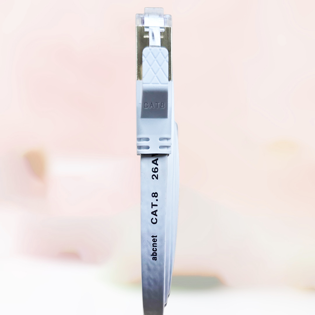 랜선 cat8 플랫 초고속 평면 랜케이블 화이트 26AWG 1미터 2미터