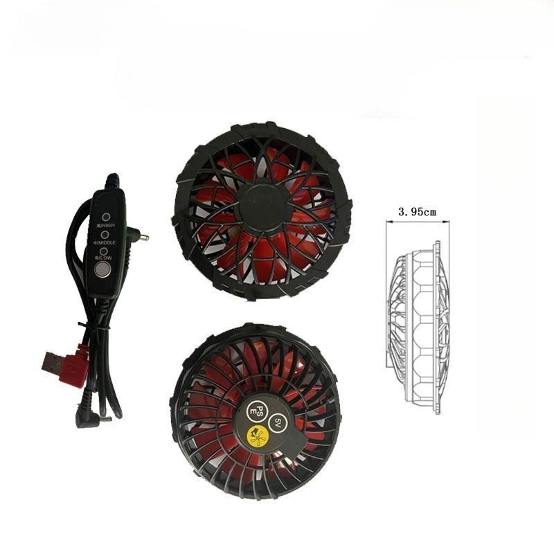 부착형 선풍기 선풍기옷 충전 냉각팬 액세서리 12V 브러시리스 팬+케이블 40000mAh - 상품 이미지