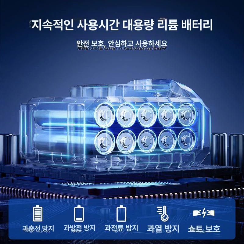 휴대용 고압 세차기  600w 초강력 배터리 무선 충전 세차건 분사 펌프 고급형 업그레이드 1전기 1충전 5m - 상세 이미지 2