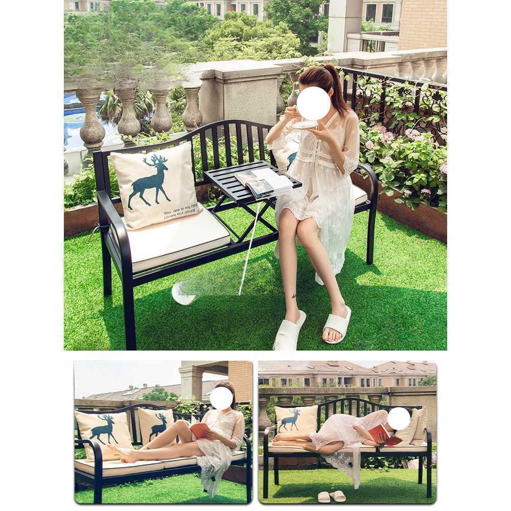 가든 테라스 벤치 야외용 휴식 의자 인테리어 휴식 A형 블랙 이미지 6