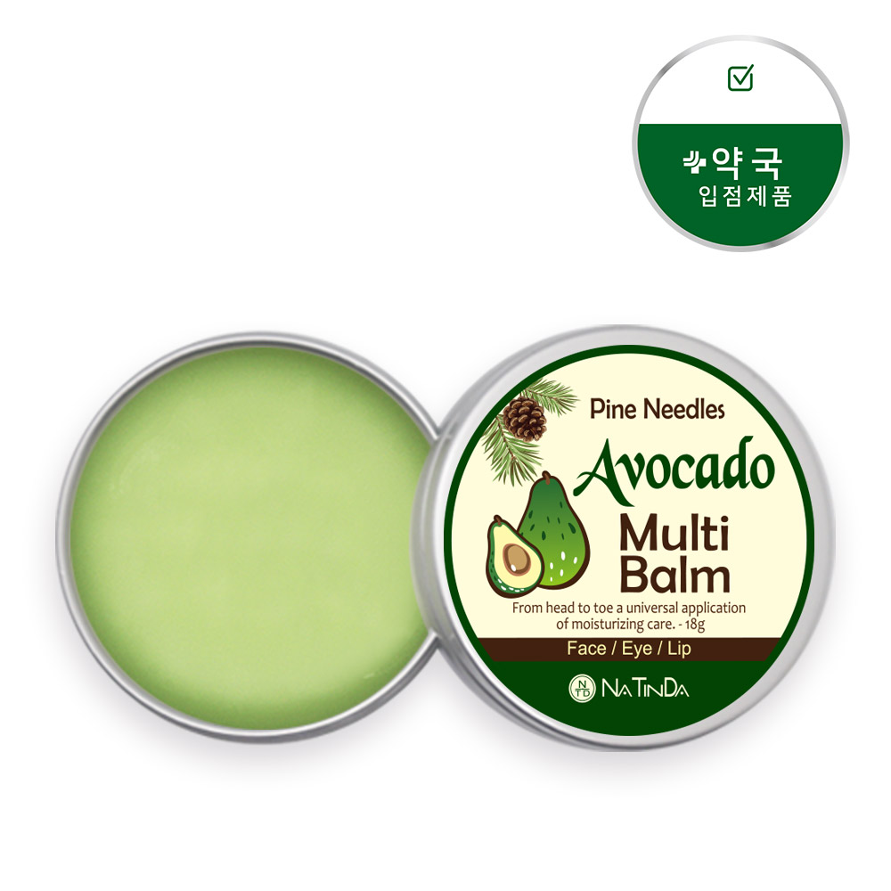 나틴다 파인니들 멀티밤 18g 4종 아보카드 코코넛 허니 올리브 천연 오일밤 부분 각질케어