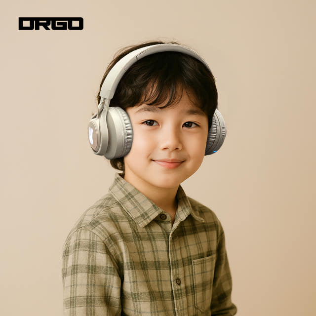 디알고 어린이안전 청력보호 키즈 무선 LED 파스텔 헤드폰 BH06CK
