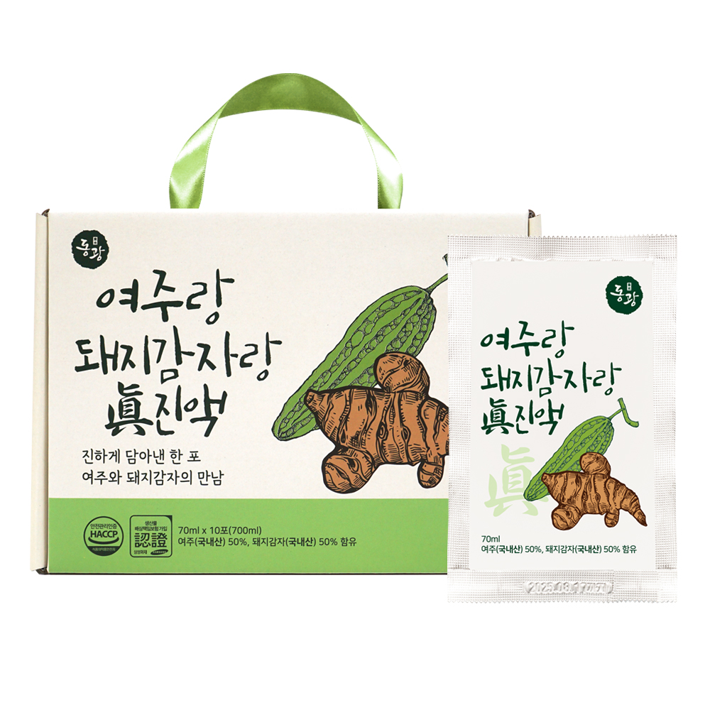 동광 여주랑 돼지감자랑 진액 70ml, 10개 - 상품 이미지