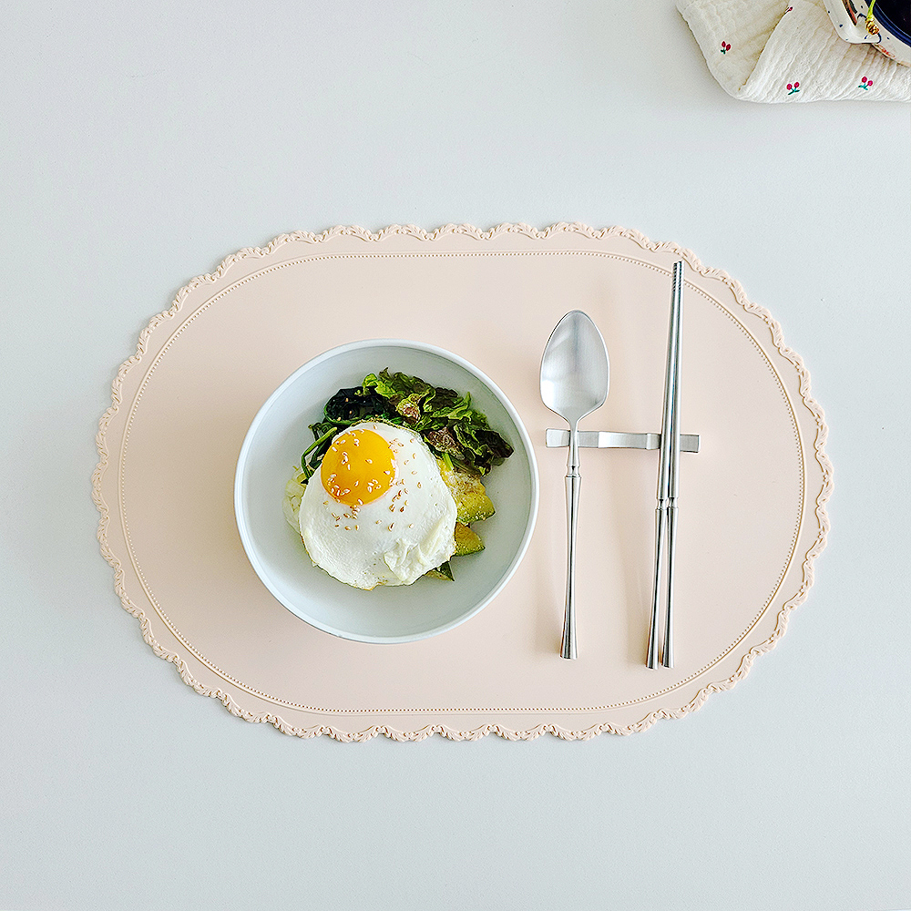 루오 식탁매트 레이스 실리콘 방수 테이블매트