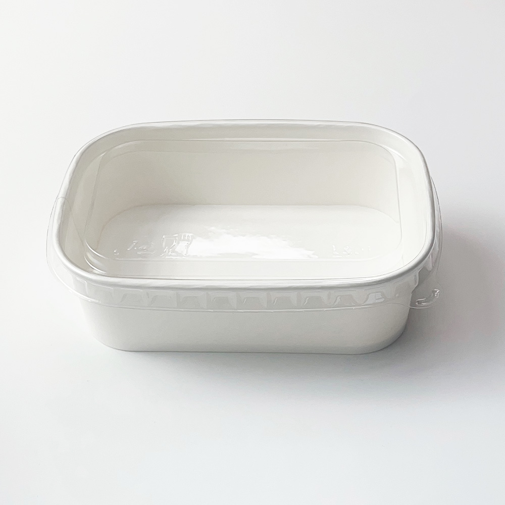 화이트 샌드위치 샐러드 포장 용기 50개 일회용 떡 김밥 직사각500 도시락 이미지 7