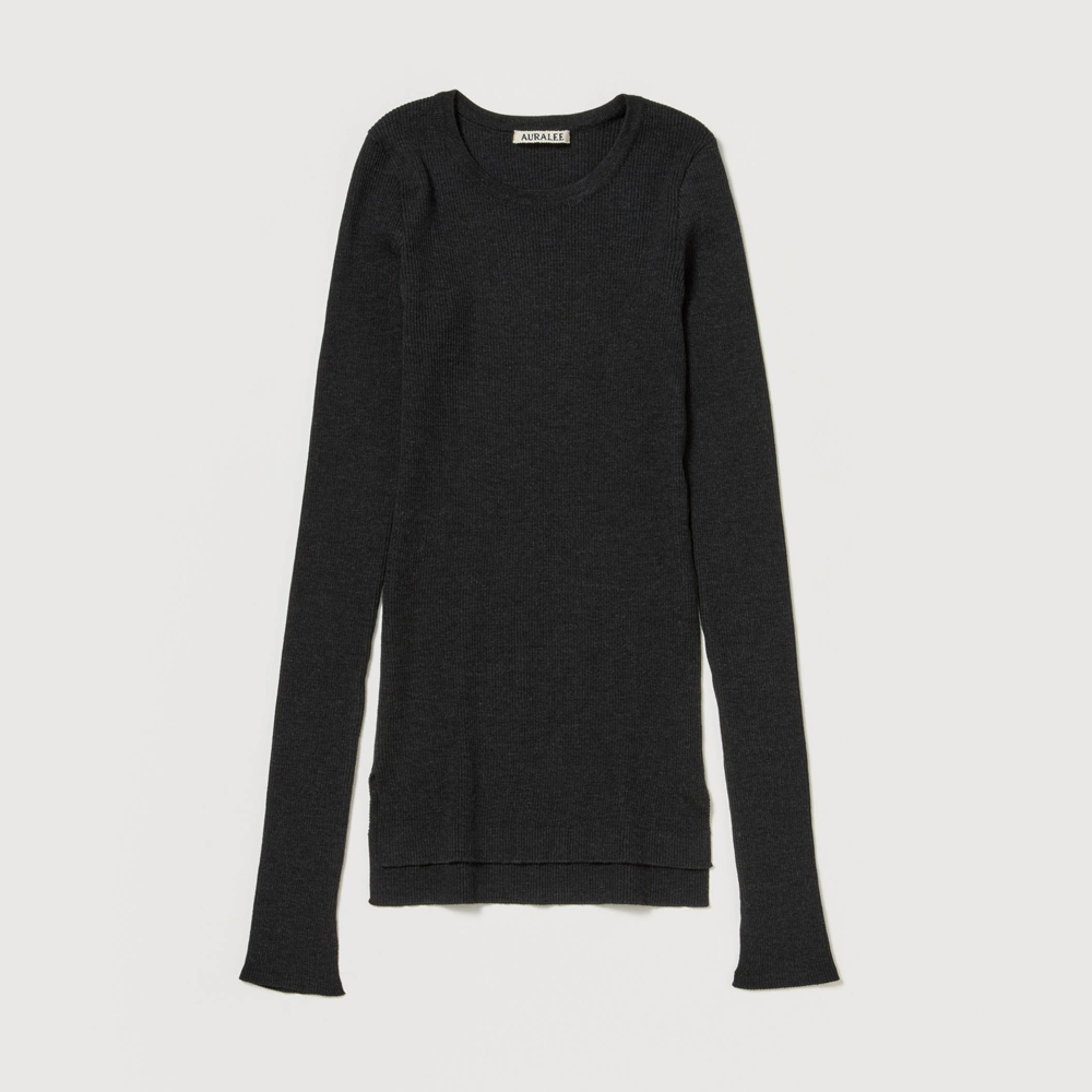오라리 우먼즈 니트 SUPER FINE WOOL HIGH GAUGE RIB KNIT P/O 25FW - 상세 이미지 3