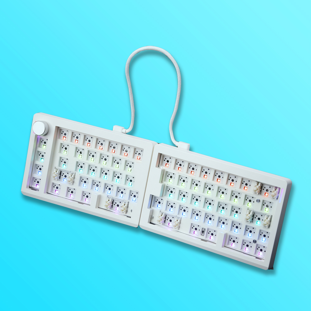 ZUOYA GMK70 기계식 스플릿 분할식 키보드 무선 RGB 3모드 게이밍 키보드 베어본 - 상품 이미지