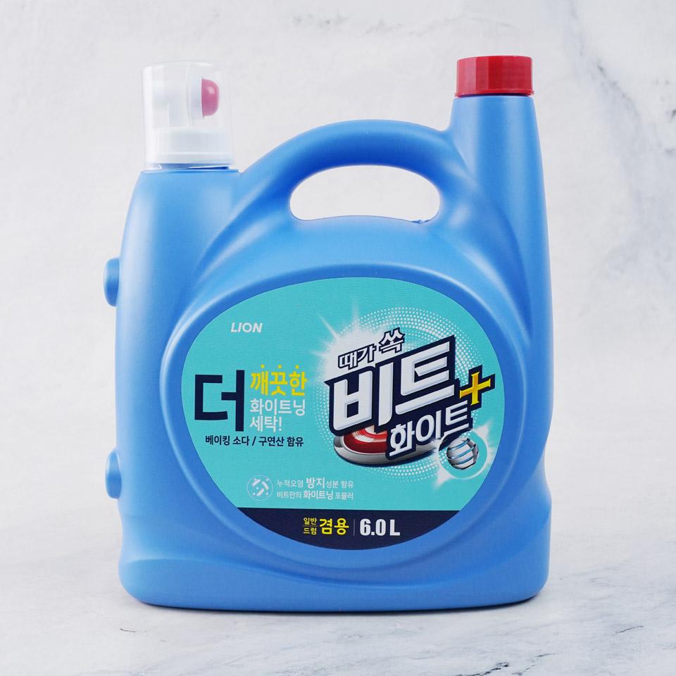 메가마트 라이온 비트 액체 세탁세제 화이트플러스(겸용)  6L - 상품 이미지