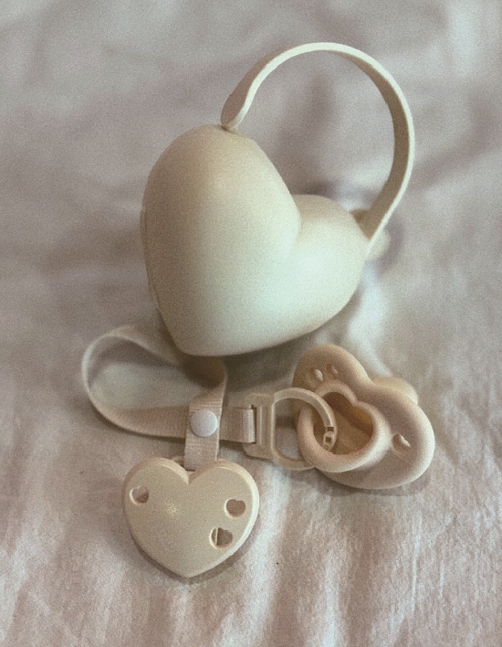 티지엠 하트 쪽쪽이 케이스 노리개 휴대용 노리개 위생 보관 고리형 외출용