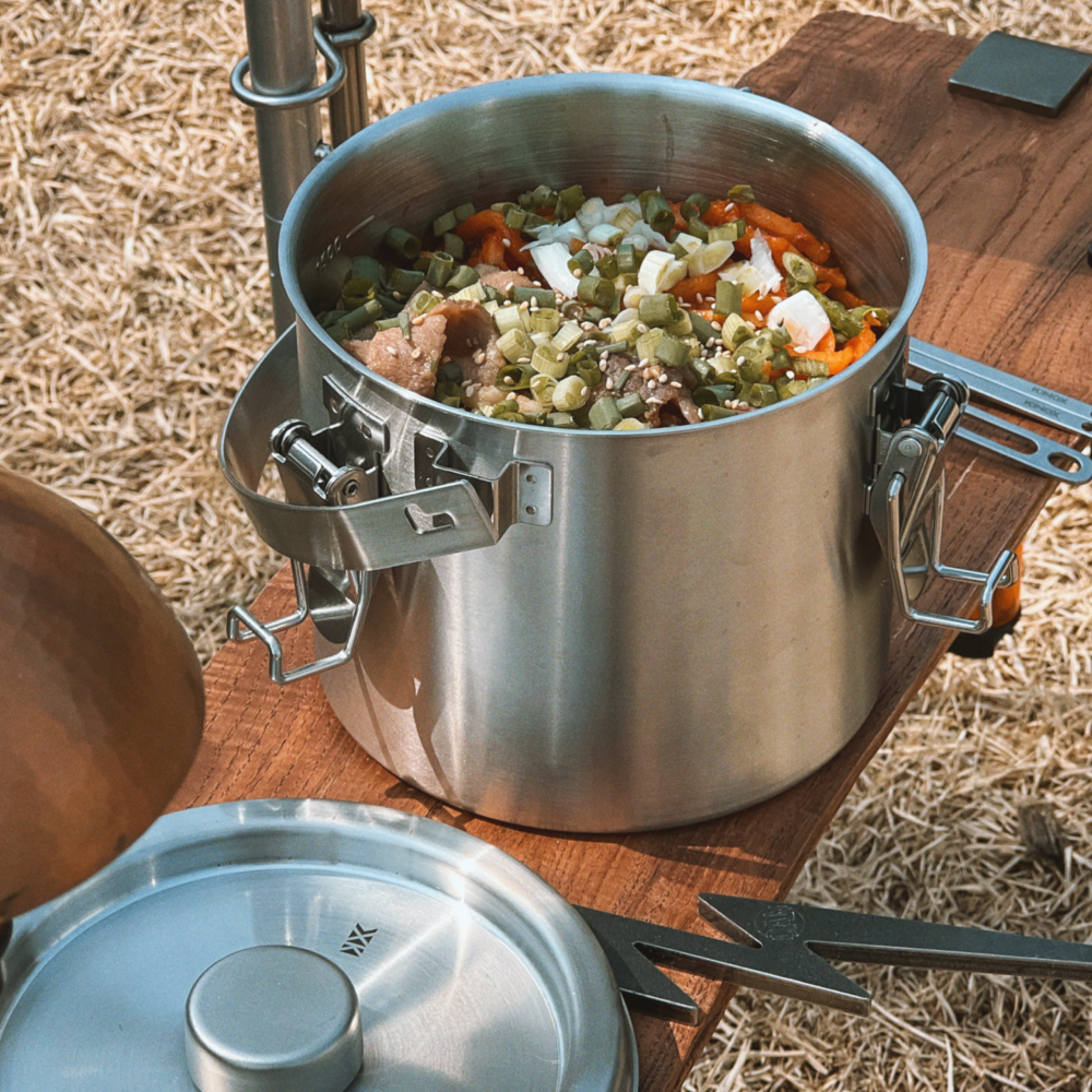 키녹스 푸드컨테이너 스텐 압력밀폐 용기 캠핑 반찬 통 국물 이유식 김치 보관 용기