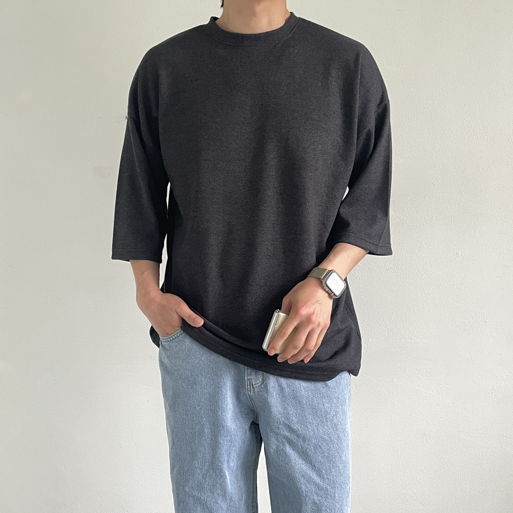 1+1 남자7부티 오버핏 빅사이즈 커플 남자 반팔티 - 상세 이미지 5