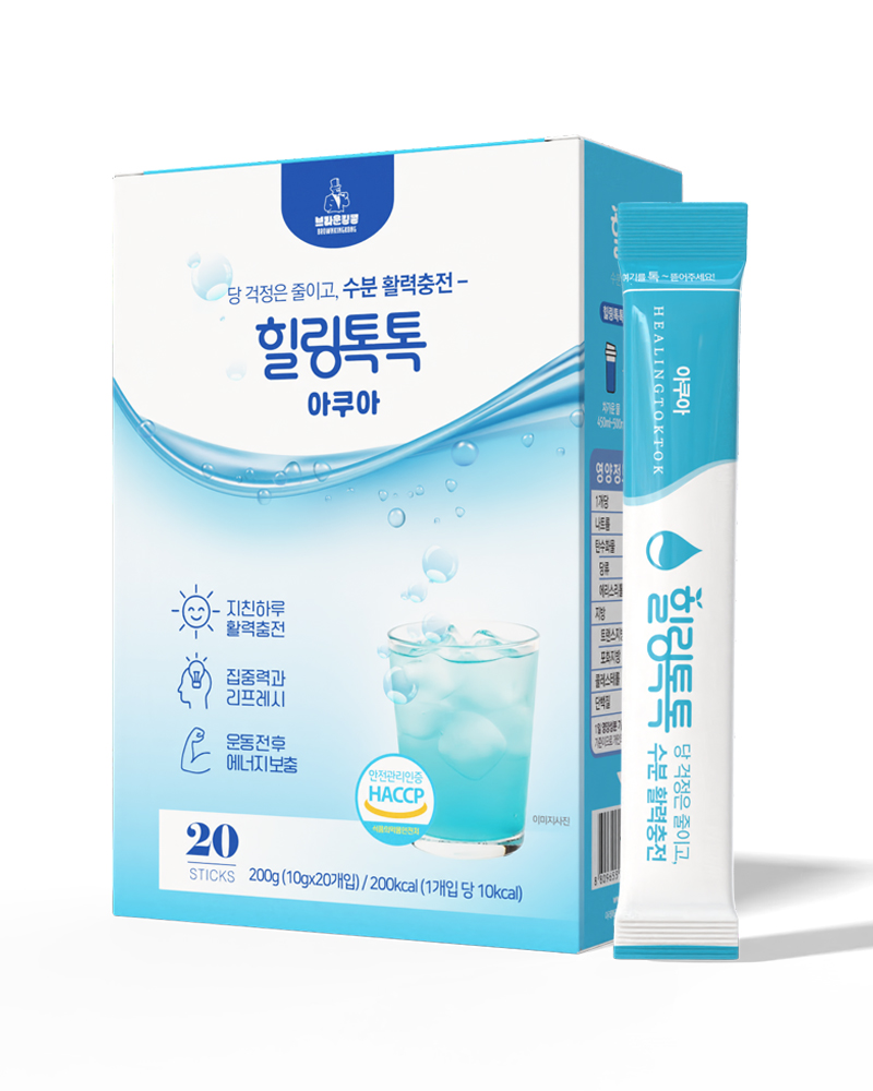 힐링톡톡 블루스피루리나 음료 아쿠아 수분충전 스피룰리나 20T - 상세 이미지 2
