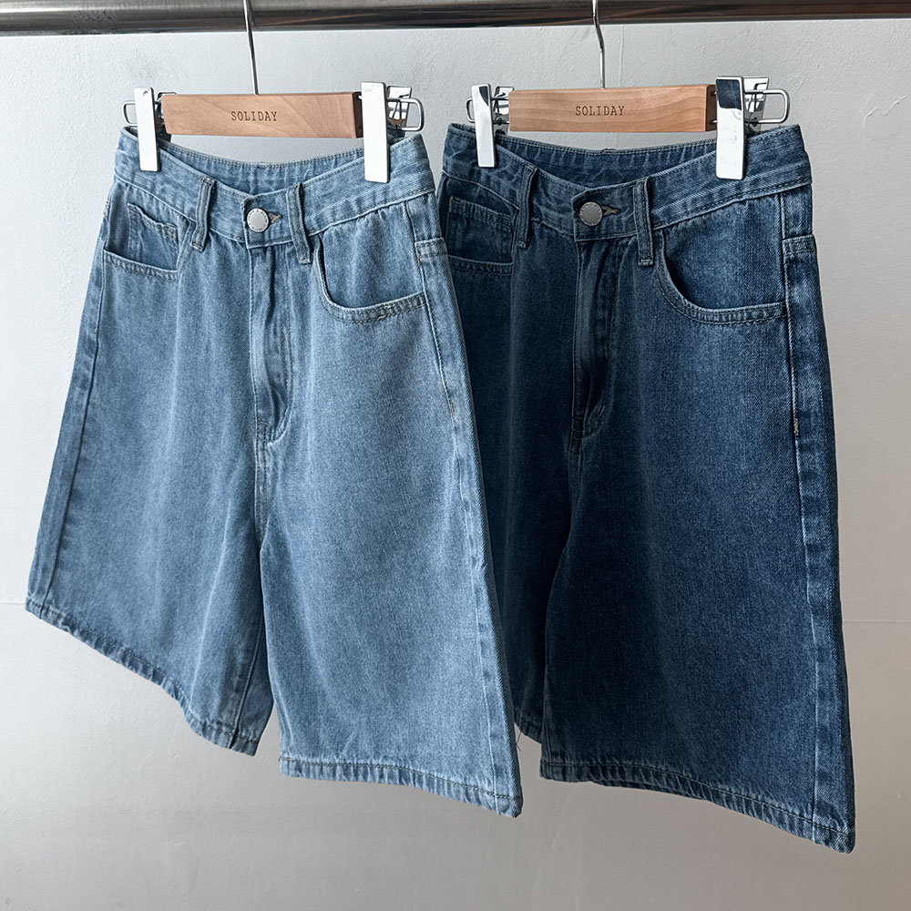 4부청반바지 A라인 연청 진청 청반바지 이미지 6