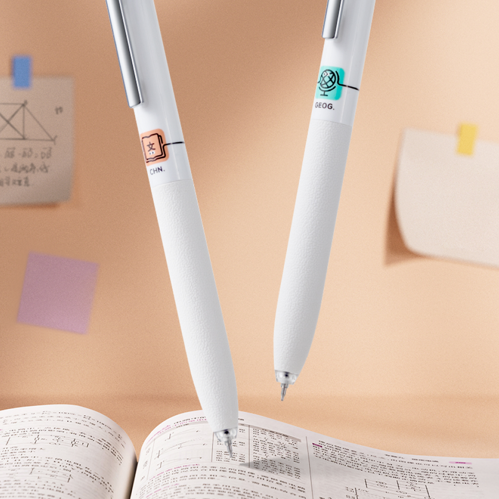 깔끔 텍스처 노크식 젤잉크펜 0.5mm - 상품 이미지