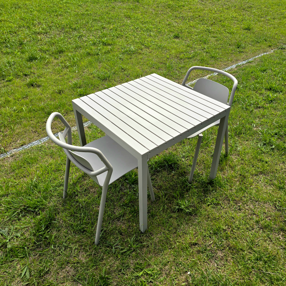 카디가구 야외테이블세트 2인 플라스틱 철제 카페 야외 테이블