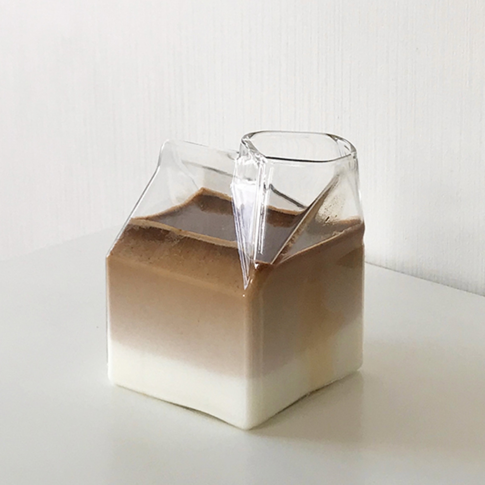밀크글라스 350ml 아이스커피잔 바나나우유머그컵