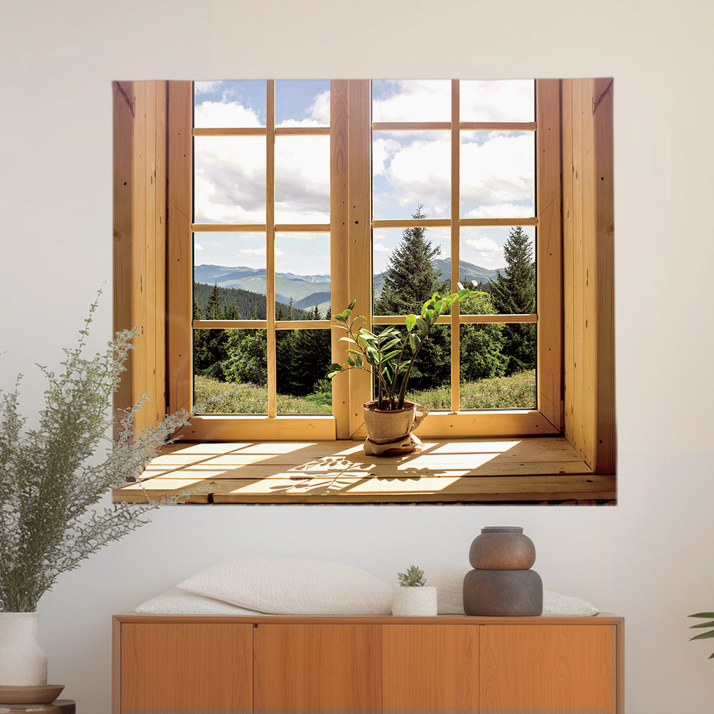 패브릭 포스터 감성 태피스트리 인테리어 벽 창문 대형 제작 천포스터 상상후 마운틴뷰