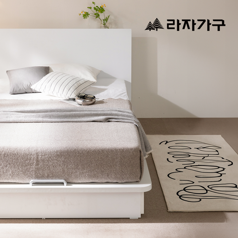 라자가구 레아 LED 평상형 수납 서랍 호텔 신혼 부부 침대 프레임 라지킹 LK USB포트