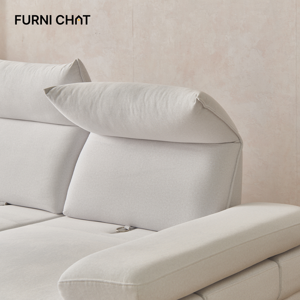 퍼니챗 레이나 5인 코너형 아쿠아텍스 이지클린 기능성 코모도 패브릭 스윙 소파